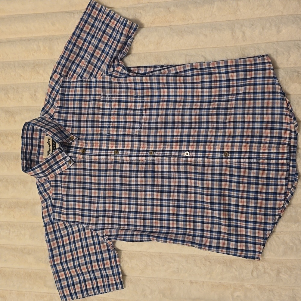 Little Cowboy Wrangler Riata Short Sleeve Button Shirt. Easter Ready! Medium